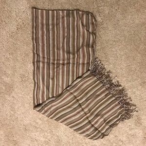 Beige stripe scarf